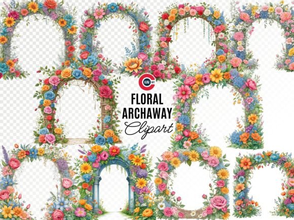 Download Elegant Watercolor Floral Frame Clip Art - Elegant Collection