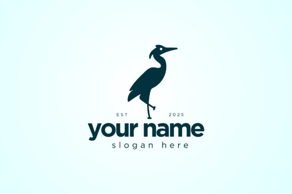 Download Minimalist, Modern, Elegant Heron Logo - Elegant Collection