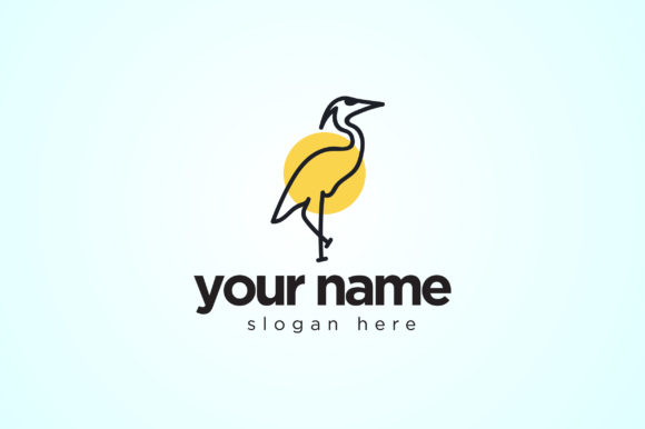 Download Minimalist, Modern, Elegant Heron Logo - Elegant Collection