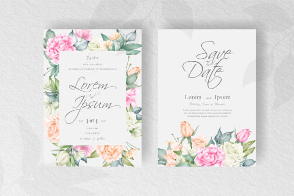 Download Elegant Floral Frame Wedding Invitation - Elegant Collection