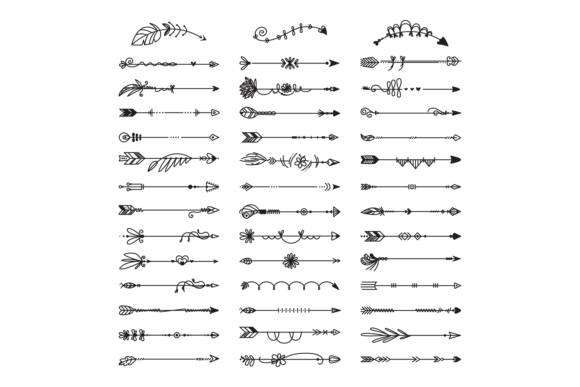Download Hand Drawn Decorative Arrows. Drawing Ar - Decorative arrows Collection